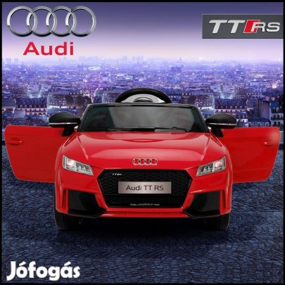 Akció! Egyszemélyes lakk piros AUDI TT RS 12V-os elektromos kisautó