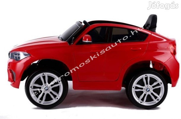 Akció! Egyszemélyes lakk piros BMW X6M licenc 12V elektromos kisautó