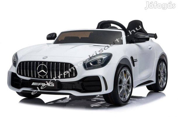 Akció! Eredeti Mercedes AMG GT R 12V 2szem. fehér elektromos kisautó