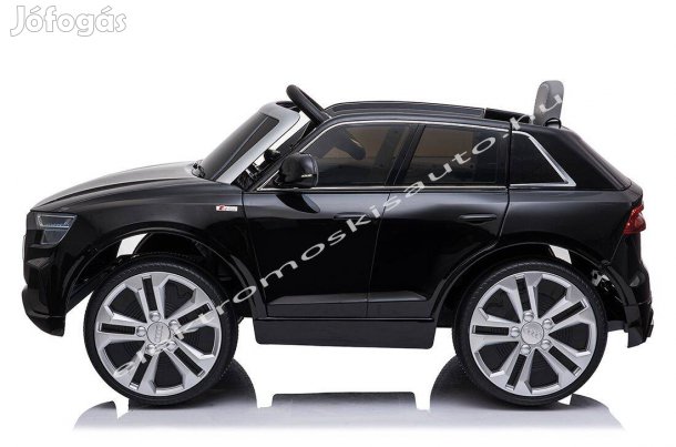 Akció! Fekete AUDI Q8 12V-os 1 személyes elektromos kisautó