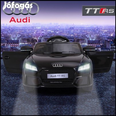 Akció! Fekete eredeti AUDI TT RS 12V-os 1 személyes elektromos kisautó