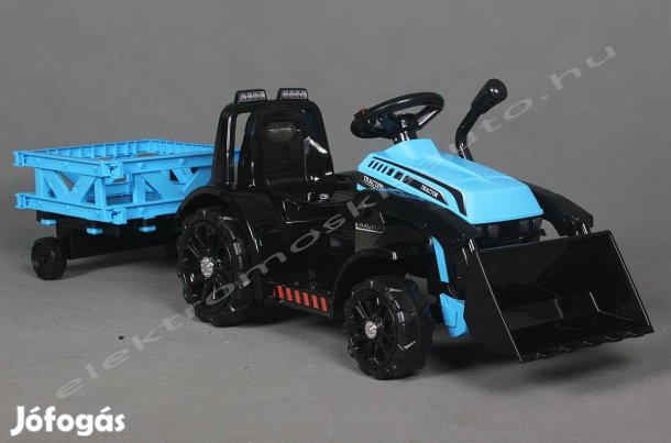 Akció! Kék Traktor utánfutóval 6V-os elektromos kisautó legkisebbeknek