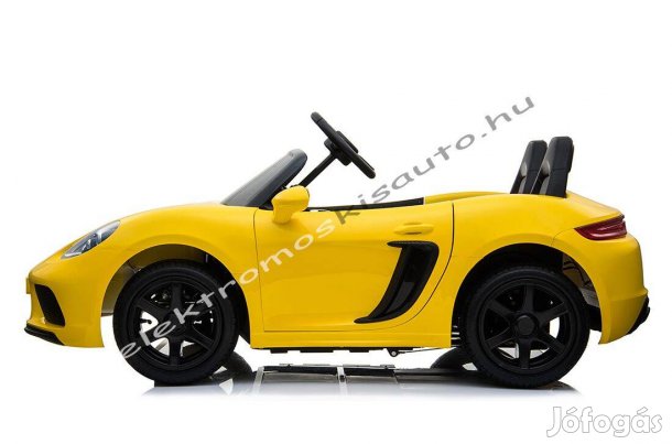 Akció! Kétszemélyes Supercar (max.100kg-ig) sárga elektromos kisautó