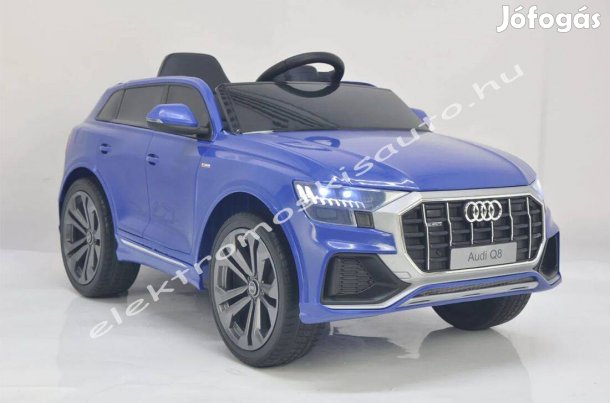 Akció! Lakk kék 12V-os AUDI Q8 1 személyes eredeti elektromos kisautó