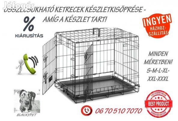 Akció! Összecsukható ketrec, kennel, szálító, szobakennel, kutyaketrec, 1. Kép