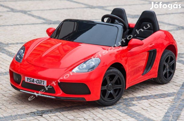 Akció! Supercar piros kétsz. 24V-os (max.100kg-ig) elektromos kisautó