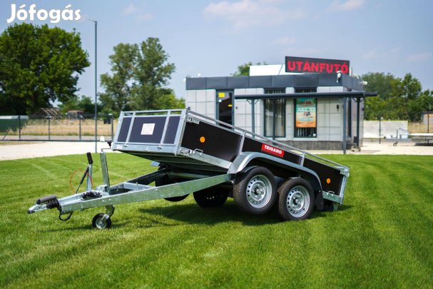 Akció! Új billenős fékes utánfutó (1300kg) Szegeden most 999.000 Ft