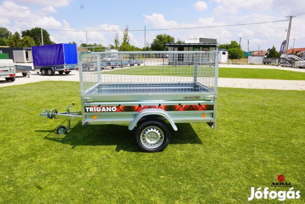 Akció! Új billenős utánfutó (205x132cm) rácsos magasítóval 578.000 Ft