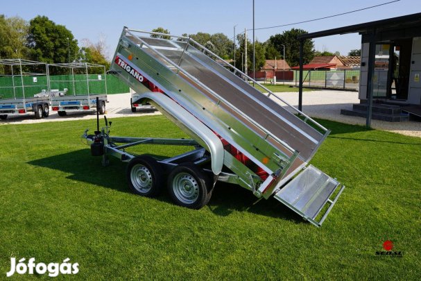 Akció! Új pumpával billenő 1500kg-os utánfutó most 1.469.000 Ft