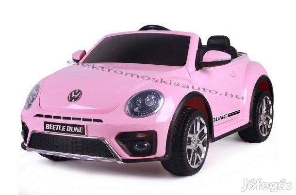 Akció! Volkswagen Beetle 12V New pink eredeti lic. elektromos kisautó