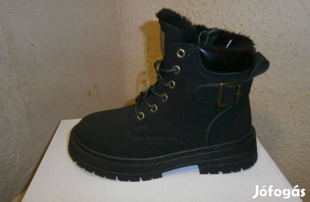 Akció ! Új, divatos, bundás, magasszárú cipő, méretek: 37, 39