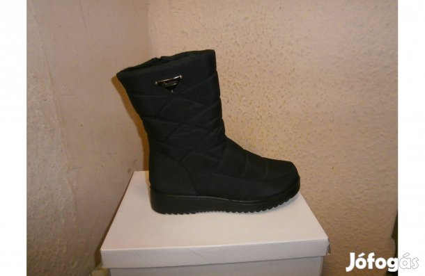 Akció ! Új,divatos, bundás, zipzáras hótaposó csizma, méret: 36,38,39