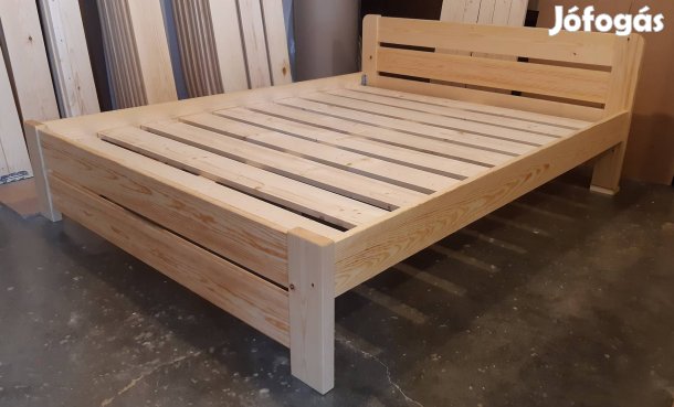 Akció!! Új erős strapabíró borovi fenyő franciaágy ágykeret ágyráccsal