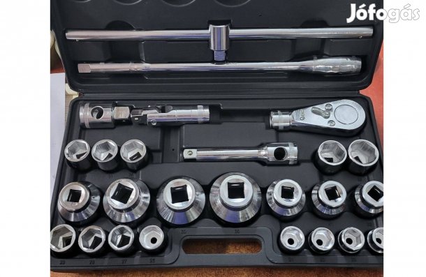 Akció! nagy méretű dugókulcs szett 26db 21-65mm 3/4" és 1" Minőségi!