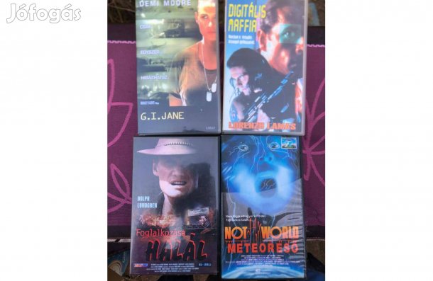 Akciófilm videókazetta, akció VHS 1000 ft/ db