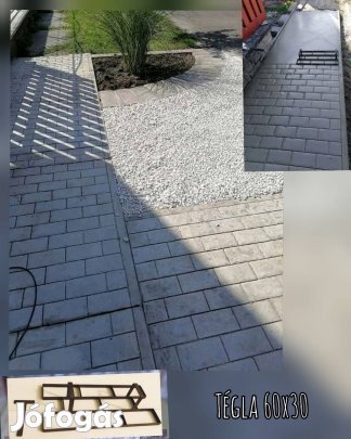 Akciós Térkő hatást keltő BETON Mintázó Sablon Vasból 