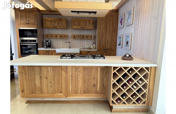 Akciós - rusztikus tölgyfa front konyhabútor beépített konyhaszekrény