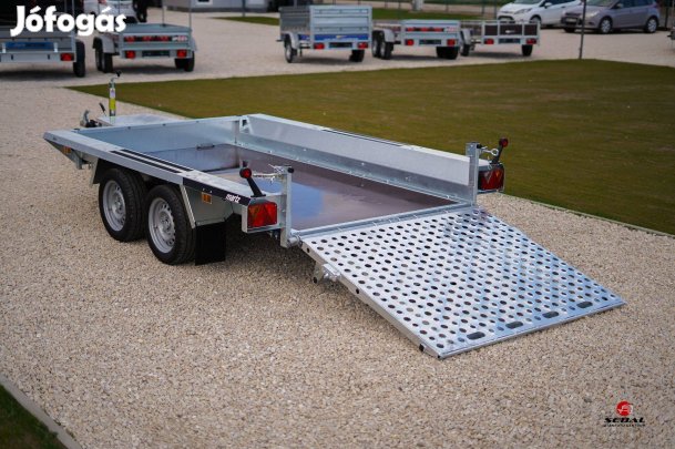 Akciós gépszállító utánfutó (295x150cm - 2700kg) bruttó 1.990.000 Ft