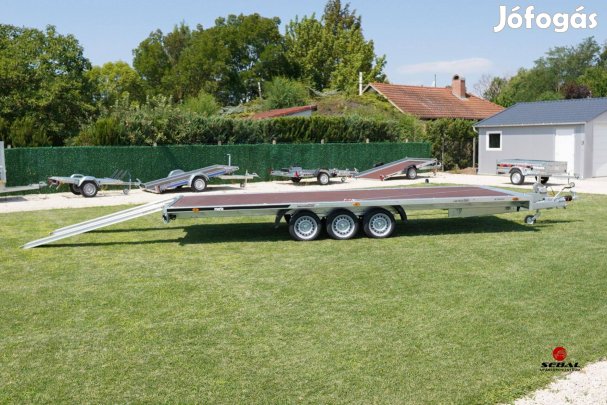 Akciós új autószállító utánfutó (6x2m - 3500kg) - forgalomba helyezve