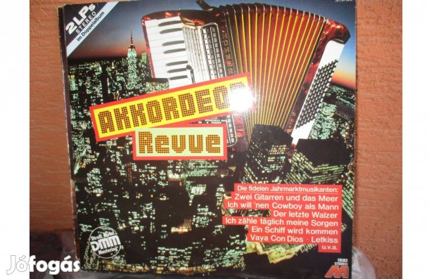 Akkordeon Revue dupla bakelit hanglemez eladó