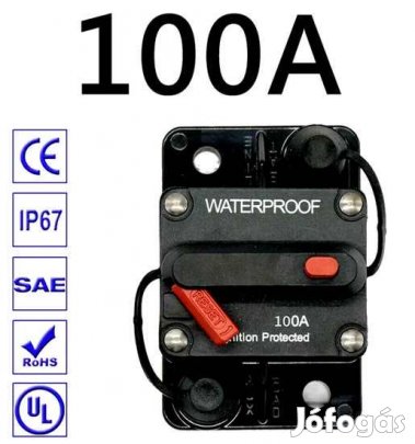 Akkumulátor Kábel Biztosíték Automata 12-48V 100A (5823)