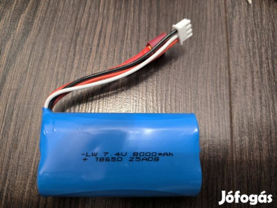Akkumulátor RC autóhoz 7,4V 8000mAh 18650