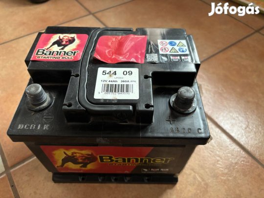 Akkumulátor - Banner - 12V, 44Ah, 360A - Jó állapotú (12,68V)