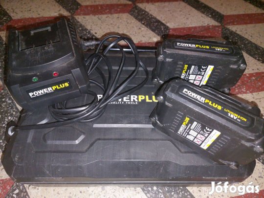 Akkumulátor töltővel powerplus