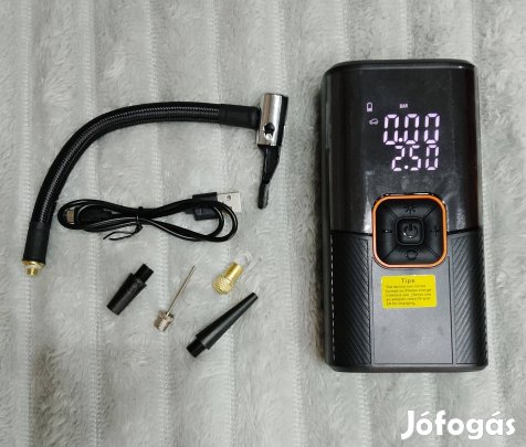 Akkumulátoros hordozható pumpa kerékpár autó motor roller matrac