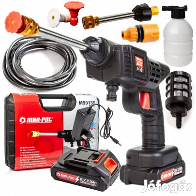 Akkumulátoros magasnyomású mosó készlet 30 BAR - M90139