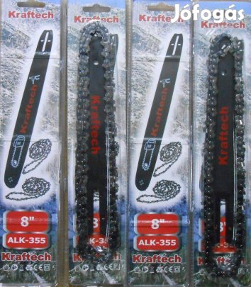 Akkumulátoros mini kézi gallyazó láncfűrész láncvezető + 2db lánc
