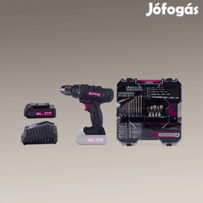 Akkus csavarbehajtó-akkusfúró- készlet -tok 1x 2Ah 20V akkumulátor +