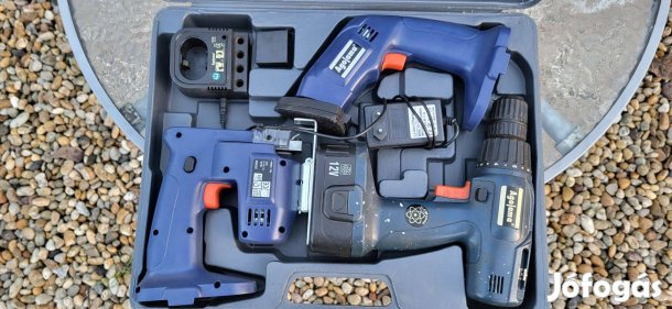 Akkus fúró/behajtó, dekopír fűrész, rezgőcsiszoló
