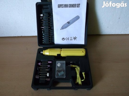 Akkus fúró gravírozó készlet táskában