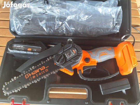 Akkus láncfűrész,cserjevágó,Haina,15cm-es vágáshossz,új,dobozában