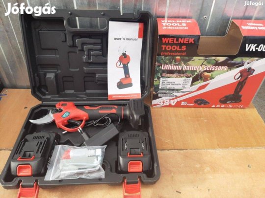 Akkus metszőolló 2 db akksival