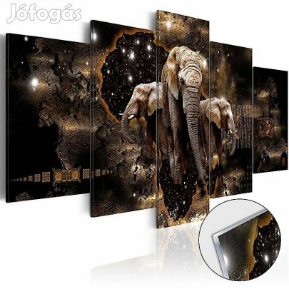 Akrilüveg kép - Brown Elephants [Glass]
