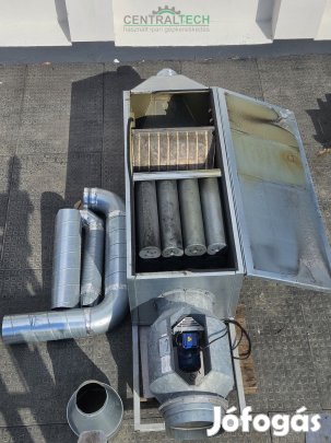 Aktív Szénszűrős elszívó 0,55kw 1100m3/h légszűrő füstelszívó