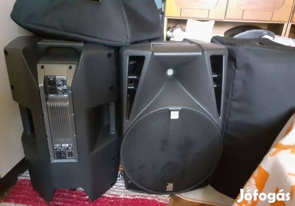 Aktív hangfal Új DB Technologies 512DX dobozaikban + tokok