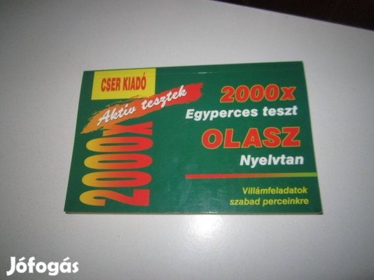 Aktív tesztek 2000x egyperces teszt olasz nyelven