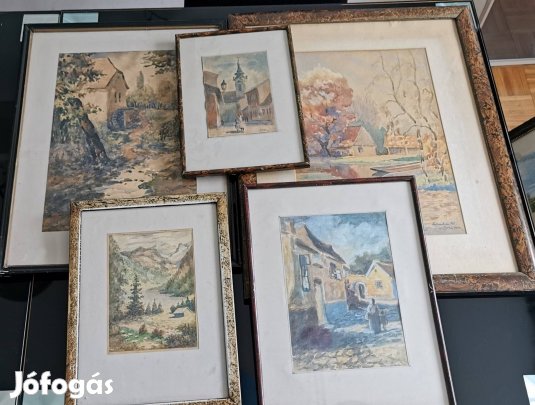 Akvarell kép Őszy Lajos