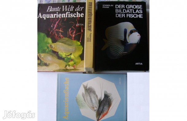 Akvarisztika könyv gyűjtemény, 4db egyben