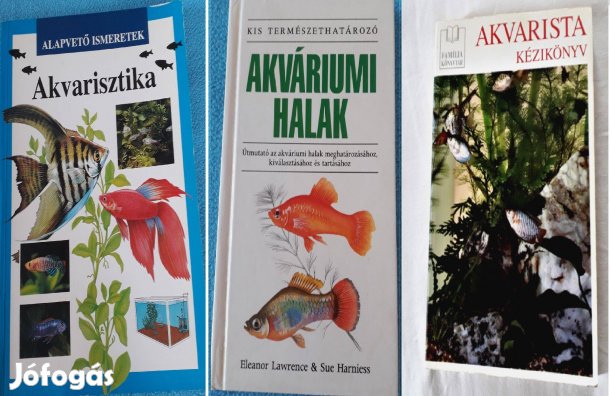 Akvarisztikai szakkönyvek hibátlan, megkímélt állapotban (3 db)