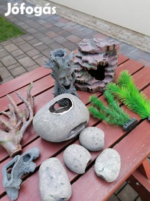 Akvárium dekoráció, műdekoráció, műnövény