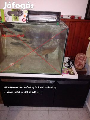 Akváriumnak állvány, fém szekrény