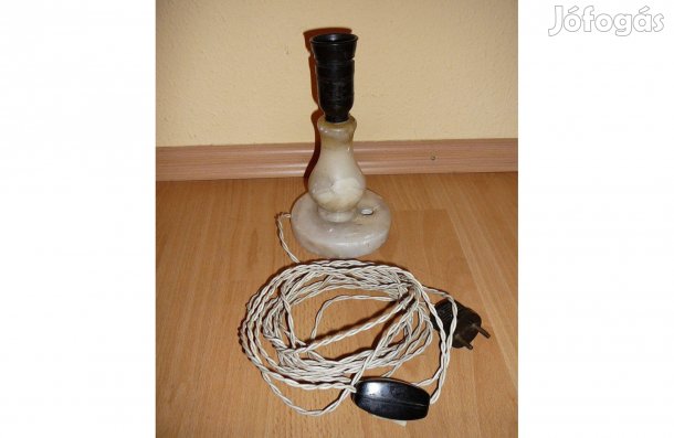 Alabástrom, asztali lámpatest 40'-es évek, használható állapotban