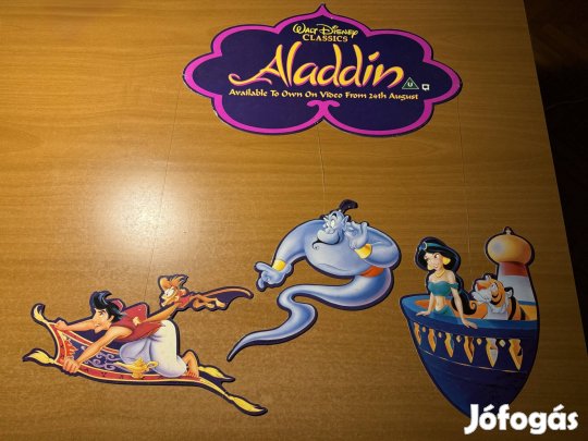 Aladdin VHS függő karton reklám, display