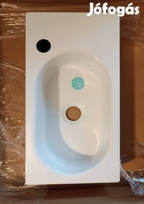 Alape falra szerelhető mosdó jobb oldali nyílással, túlfolyó nélkül