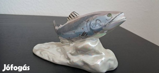 Alba Iulia irizáló porcelán halas dísztárgy (13,5 cm)