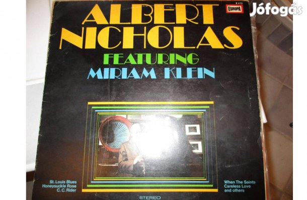 Albert Nicholas featuring Miriam Klein bakelit hanglemez eladó